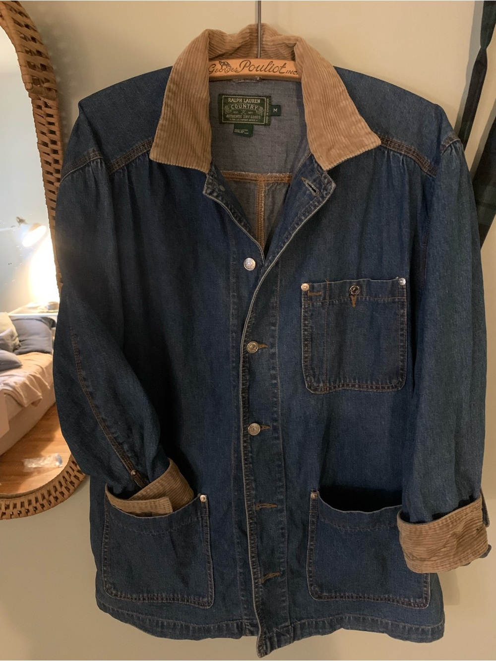 Rare Veste Denim Ralph Lauren Country (90s) - Col Côtelé